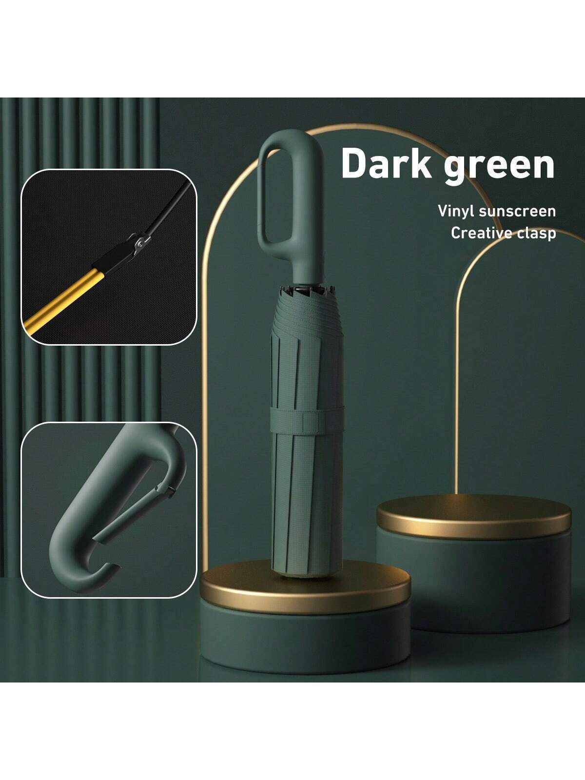 Automatic Folding Umbrella with UV-Blocking Canopy