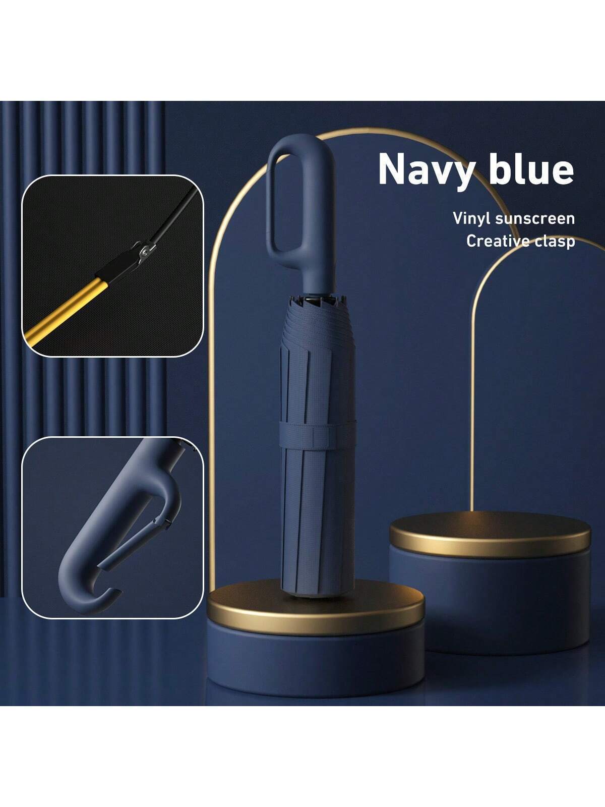 Automatic Folding Umbrella with UV-Blocking Canopy