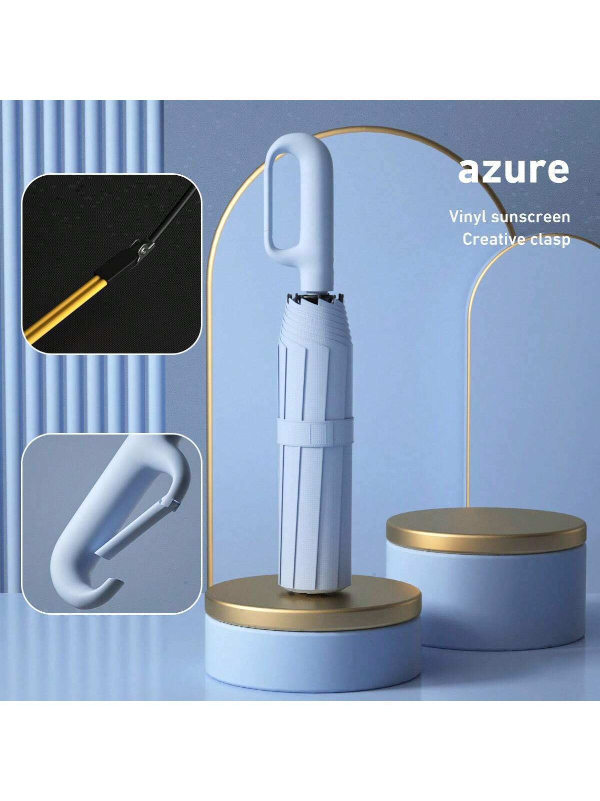 Automatic Folding Umbrella with UV-Blocking Canopy