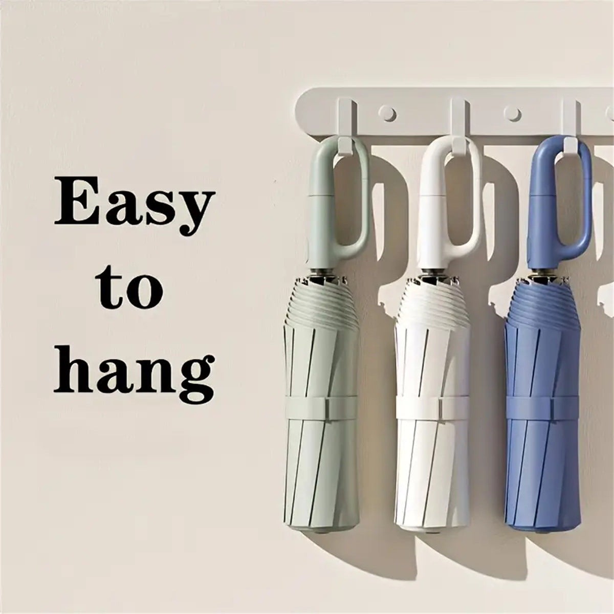 Automatic Folding Umbrella with UV-Blocking Canopy