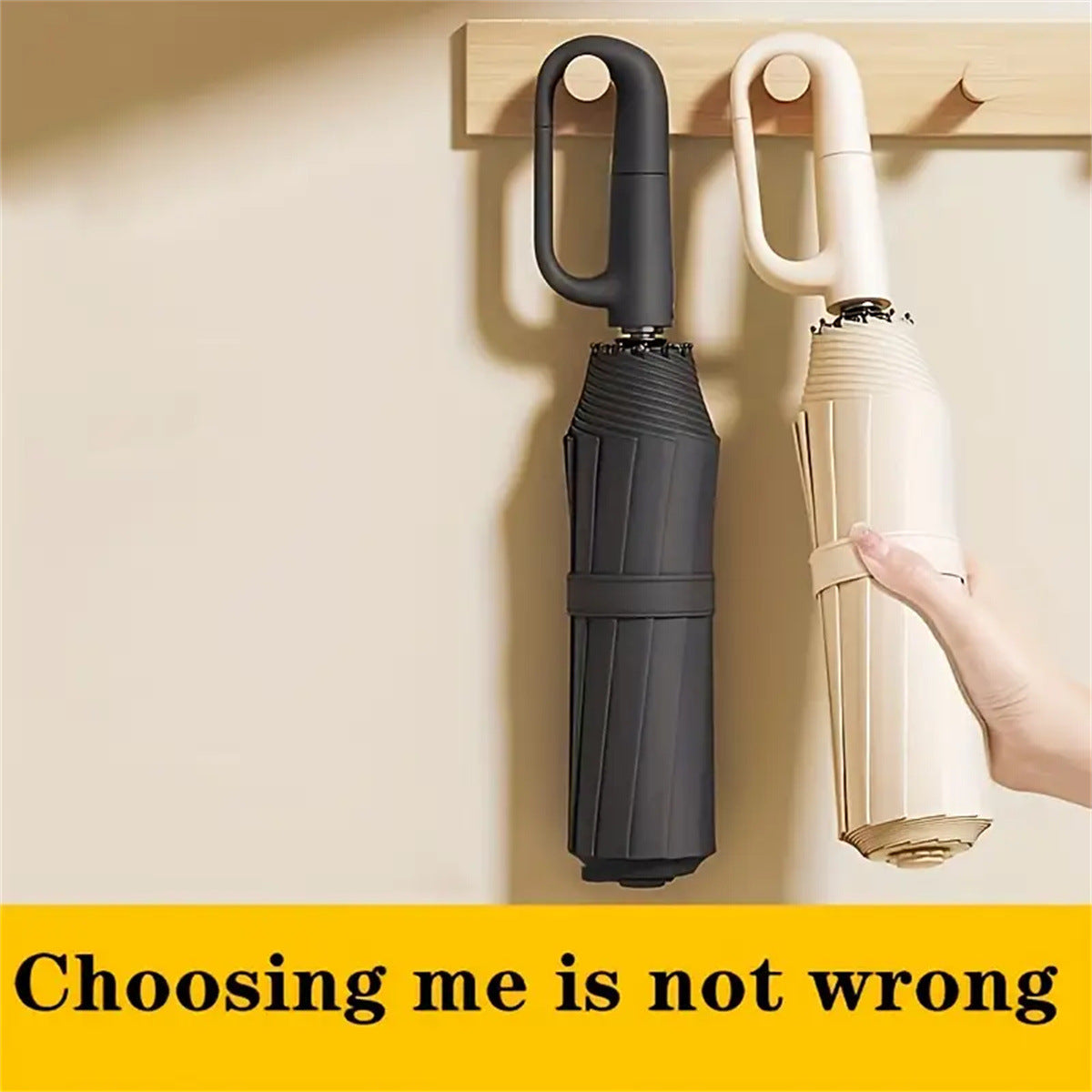 Automatic Folding Umbrella with UV-Blocking Canopy