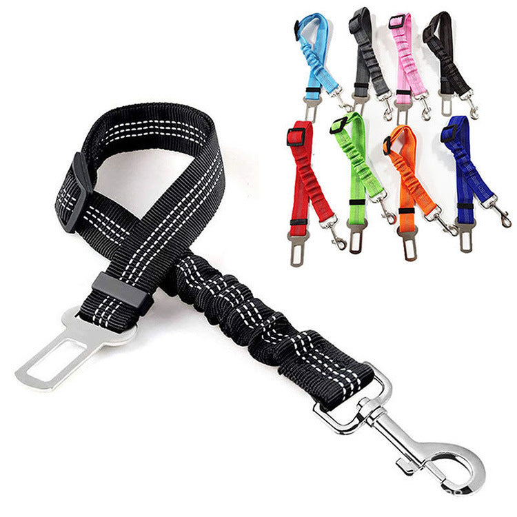 Adjustable Reflective Dog Car Seat Belt Leash